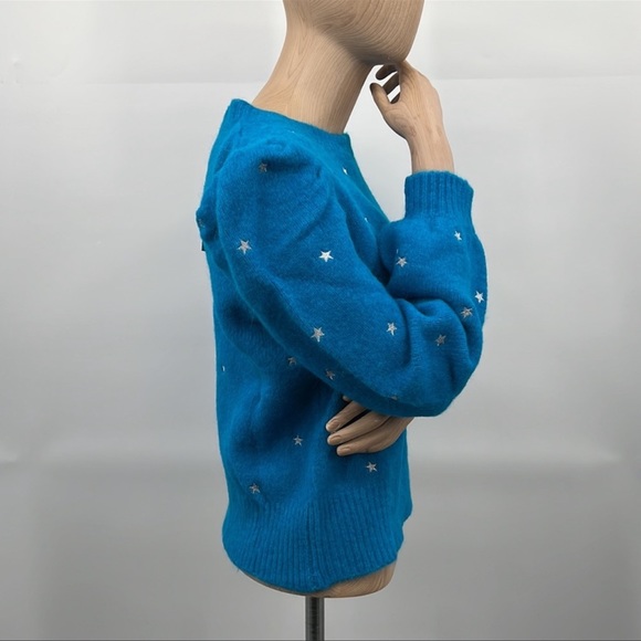 🆕Generation Love Merino/Alpaca Wool Sweater Angelina Star Teal Silver Blue - Picture 8 of 13